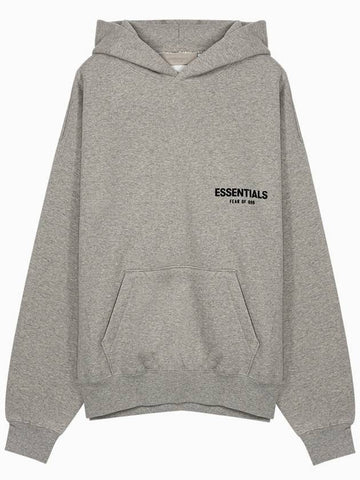 Men's Core Collection Back Logo Hoodie Grey - FEAR OF GOD ESSENTIALS - BALAAN.