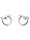 Gancini Earrings Silver - SALVATORE FERRAGAMO - BALAAN 4