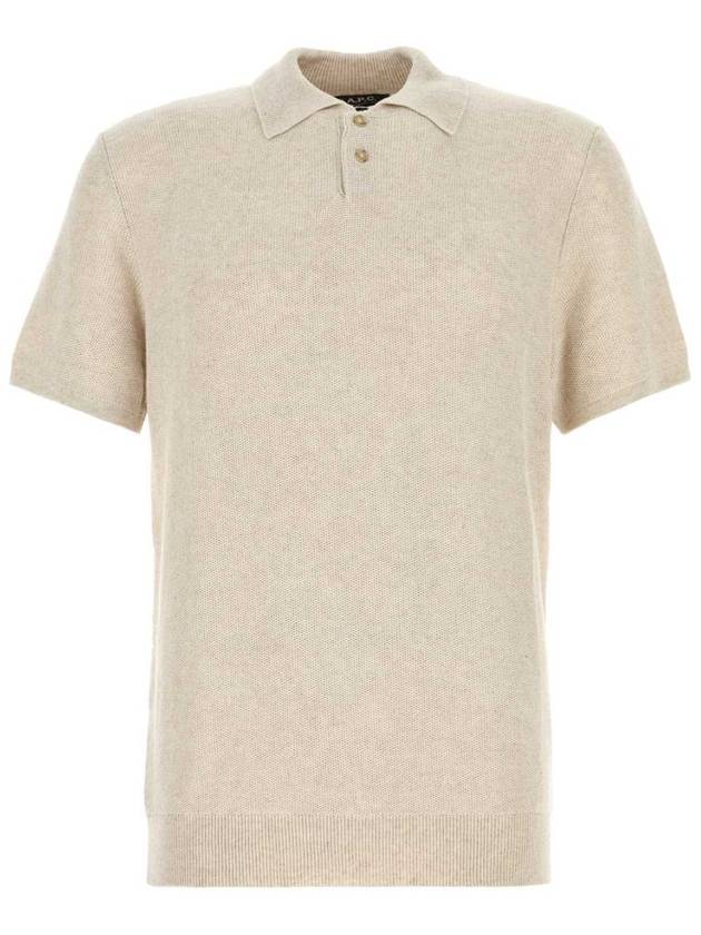 Men's Jay Knit Polo Shirt Beige - A.P.C. - BALAAN 2