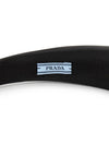 Re-Nylon Triangle Logo Band Hair Accessories Black - PRADA - BALAAN 7