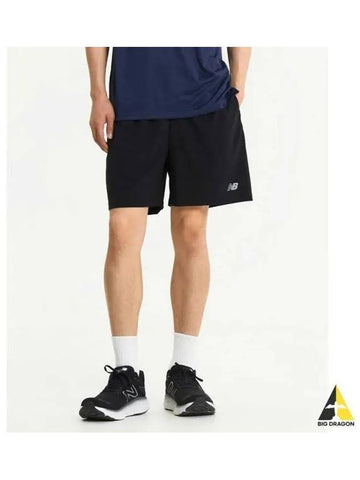 NBNVE4P081 MEN Running 5 quarter Short Pants BLACK - NEW BALANCE - BALAAN 1