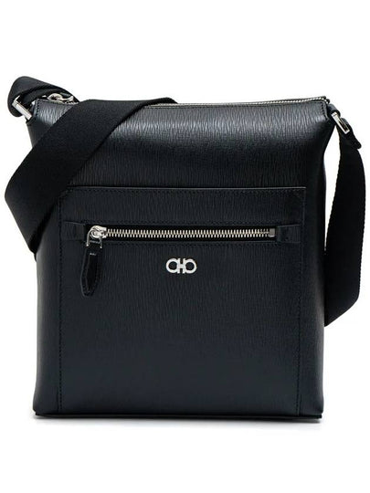 Men's Gancini Cross Bag Black - SALVATORE FERRAGAMO - BALAAN 2