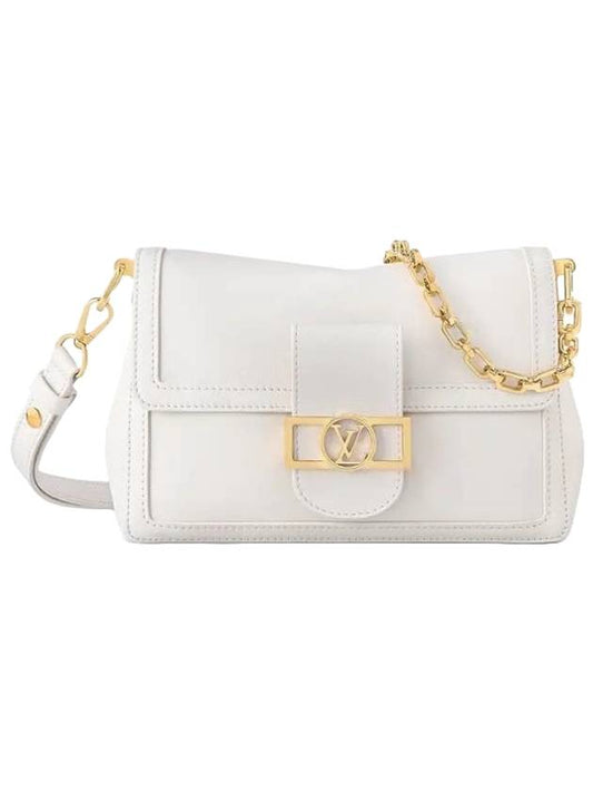 Dauphine Soft MM Shoulder Bag White - LOUIS VUITTON - BALAAN 1