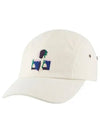 Tyron Logo Embroidered Ball Cap White - ISABEL MARANT - BALAAN 1