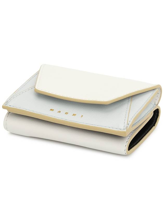 Logo Leather Half Wallet White - MARNI - BALAAN 4