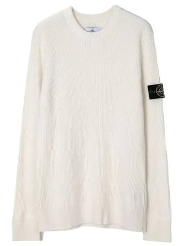 Knit full rib wool crew neck regular fit - STONE ISLAND - BALAAN 1