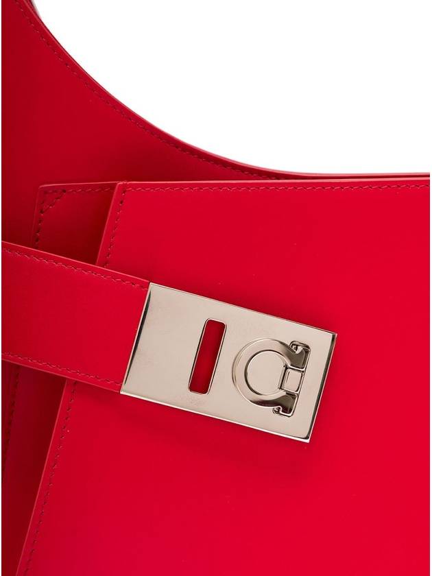 Calfskin Hobo Shoulder Bag Red - SALVATORE FERRAGAMO - BALAAN 5