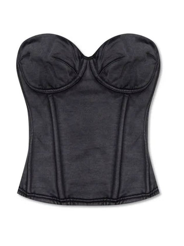 Women's Bustier Evening Top Black - BALENCIAGA - BALAAN.