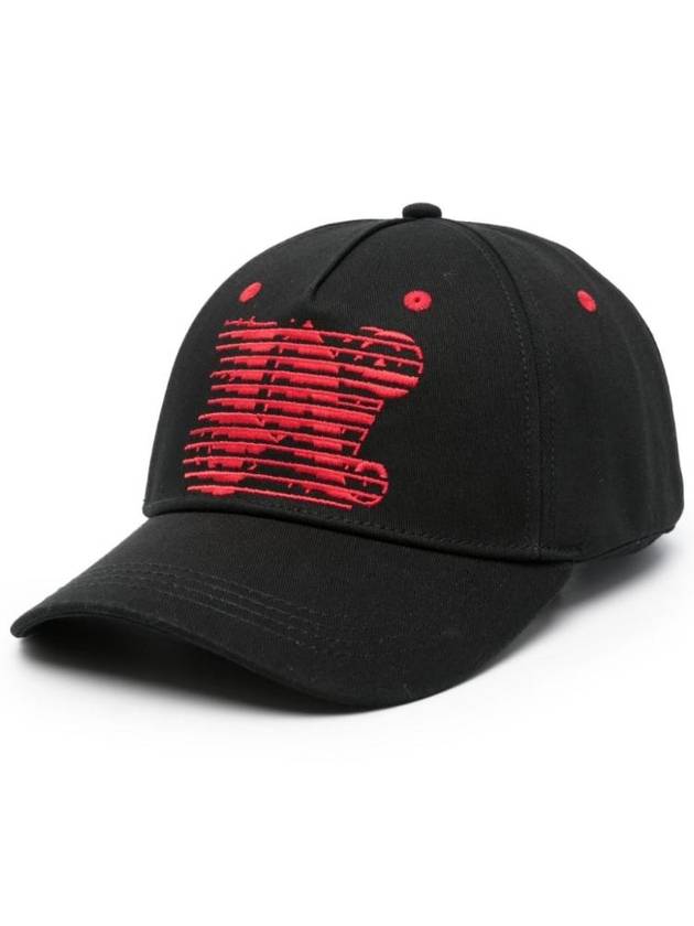 Racing Monogram Embroidered Baseball Cap Hat - PALM ANGELS - BALAAN 1