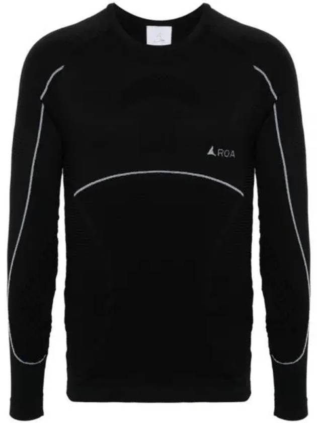 24 Seamless Longsleeve RBMW0100FA72 BLK0001 Long Sleeve T Shirt - ROA - BALAAN 1