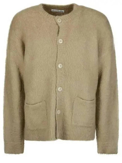 Wool Mohair Cardigan Dark Beige - ACNE STUDIOS - BALAAN 2