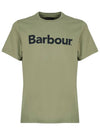 Men's Logo Print Short Sleeve T-Shirt Olive - BARBOUR - BALAAN 1