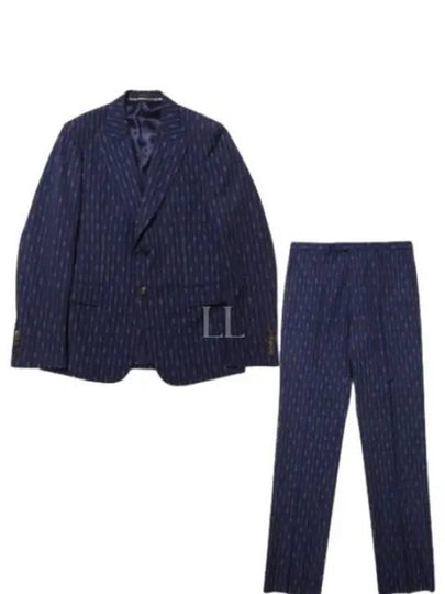 Horsebit Striped Wool Suit Blue - GUCCI - BALAAN 2