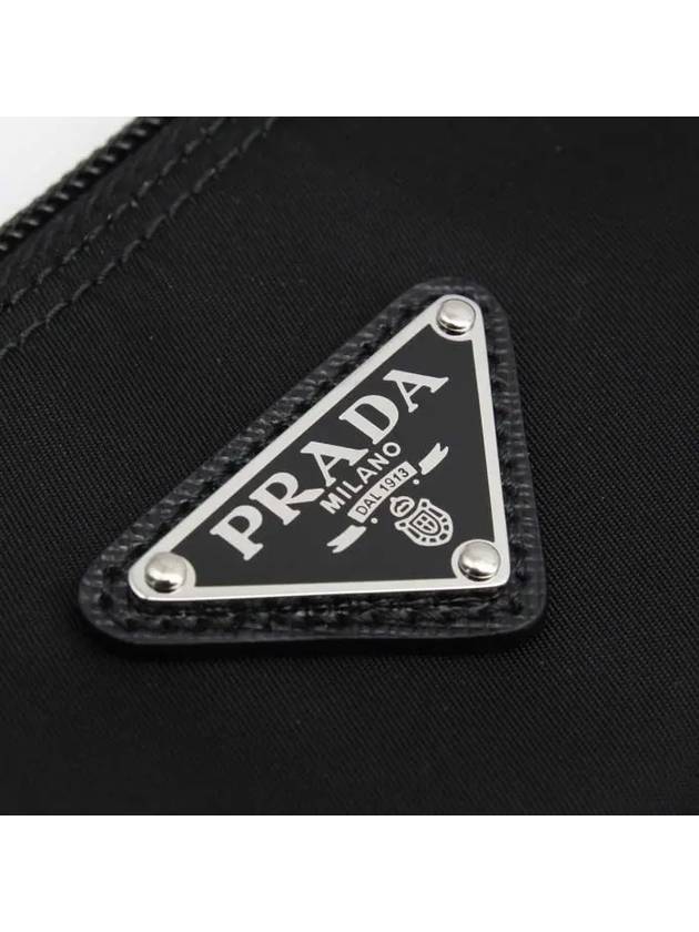 Triangle Logo Nylon Cross Bag Black - PRADA - BALAAN 4