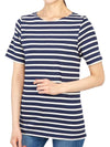 Levant Modern Striped Short Sleeve T-Shirt Navy - SAINT JAMES - BALAAN 6