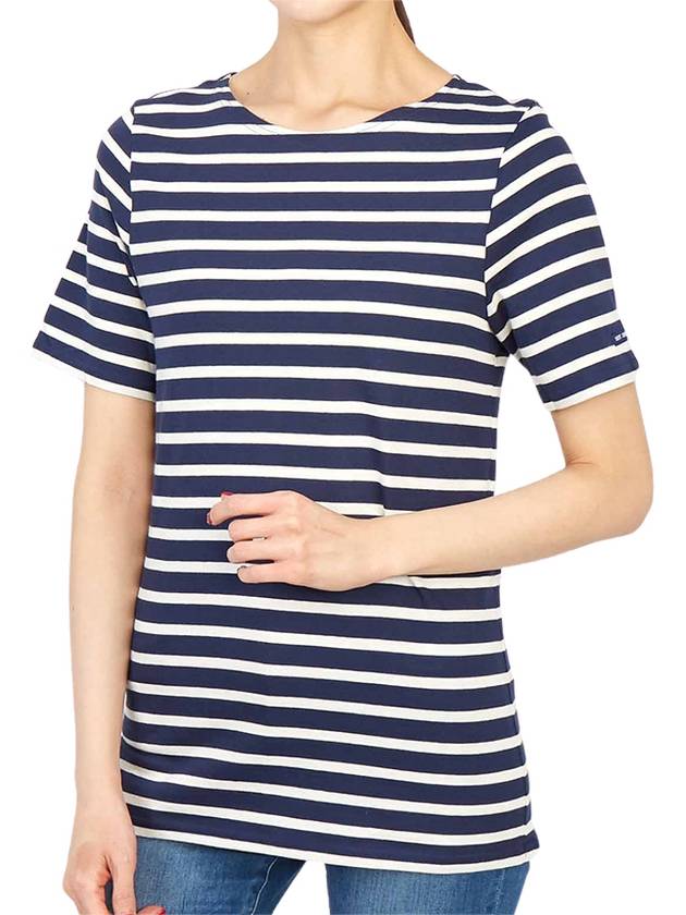 Levant Modern Striped Short Sleeve T-Shirt Navy - SAINT JAMES - BALAAN 6