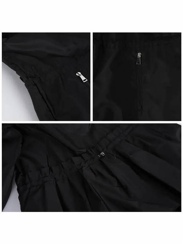 Logo Patch Hooded Windbreaker Black - MONCLER - BALAAN 7