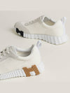 Bouncing Sneakers Women's Mesh Suede White Brown - HERMES - BALAAN 3