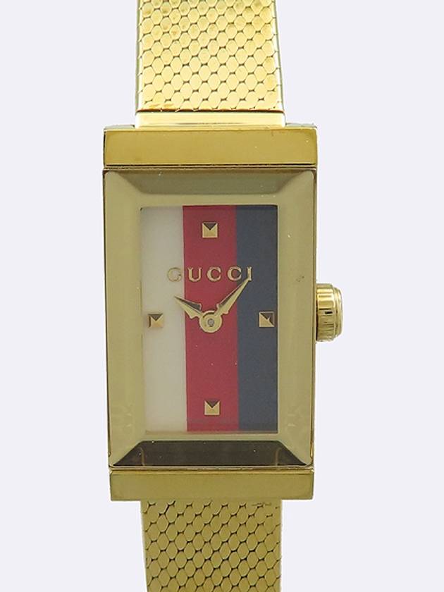 Gucci YA147410 G Frame Gold Metal Mother of Pearl Quartz Women s Watch - GUCCI - BALAAN 1