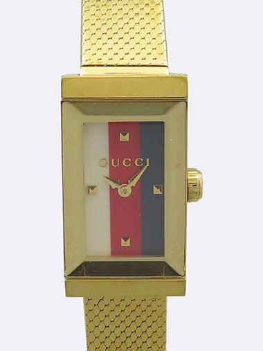 Gucci YA147410 G Frame Gold Metal Mother of Pearl Quartz Women s Watch - GUCCI - BALAAN 1