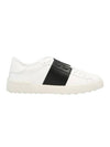 Open Low Top Sneakers White Black - VALENTINO - BALAAN 1