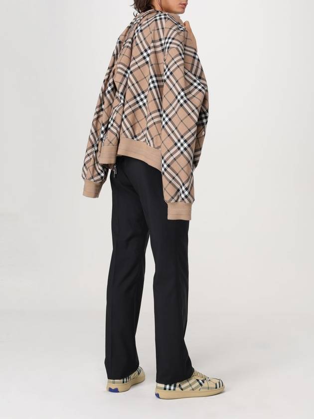 Harrington Check Wool Blend Zip-Up Jacket Brown - BURBERRY - BALAAN 3