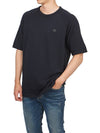 30/1 Sponge Fleece Short Sleeve Sweatshirt Navy - CP COMPANY - BALAAN 5