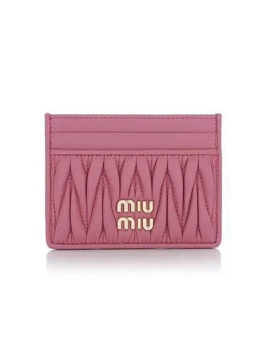 Matelasse Nappa Leather Card Wallet Begonia Pink - MIU MIU - BALAAN 2