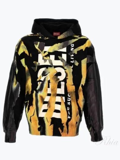 S Mac M1 Logo Print Hoodie - DIESEL - BALAAN 2