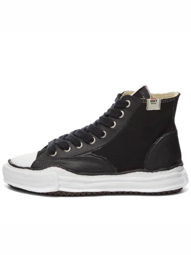 Yasuhiro Mihara Men s Black OG Sole Rubber Painting Canvas High Sneakers A08FW715 - MAISON MIHARA YASUHIRO - BALAAN 1