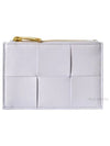 Intrecciato Cassette Zipper Card Wallet Oyster - BOTTEGA VENETA - BALAAN 2