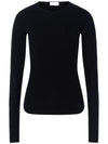 Folk Lightweight Jersey Long Sleeve T-Shirt Black - MAX MARA SPORTMAX - BALAAN 1