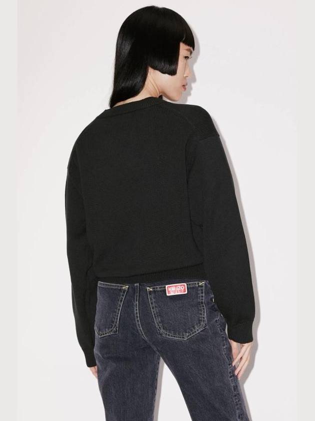 Boke Flower Cotton Sweatshirt Black - KENZO - BALAAN 6