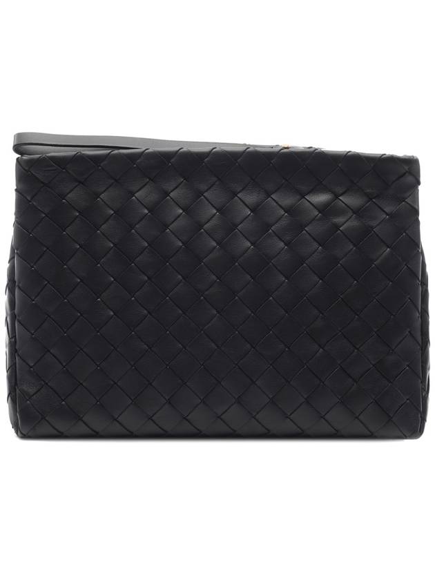 Intrecciato leather clutch bag black - BOTTEGA VENETA - BALAAN 5