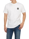 Slimfit Cotton Jersey Short Sleeve T-shirt White - STONE ISLAND - BALAAN 6