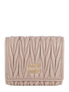 Matelasse Logo Nappa Leather Half Wallet Powder Pink - MIU MIU - BALAAN 2