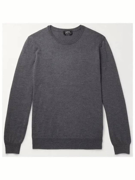 King Merino Wool Knit Top Anthracite Heather - A.P.C. - BALAAN 2