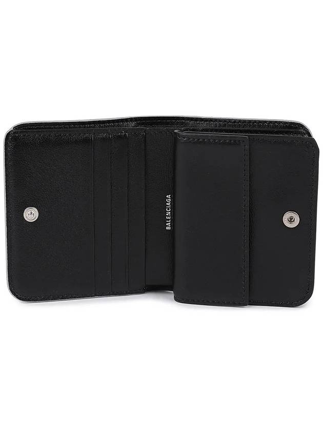 Logo Coin Pocket Flap Half Wallet Silver - BALENCIAGA - BALAAN 6