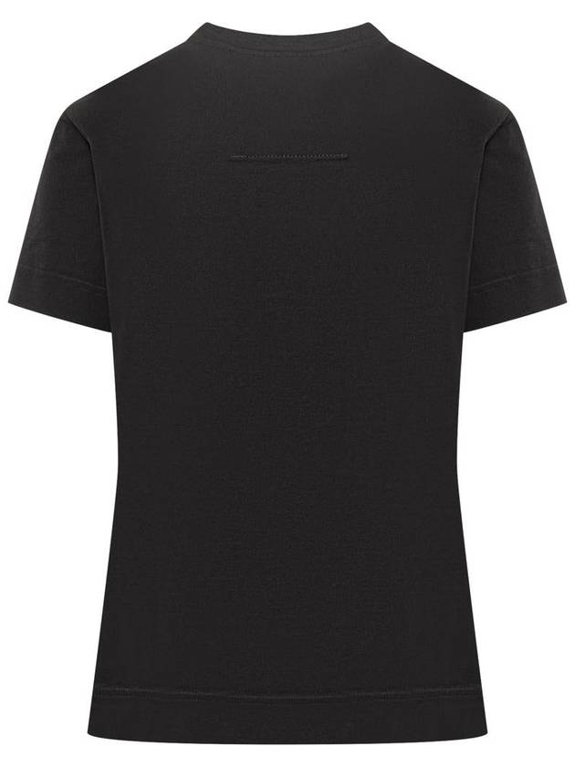 Embroidered Logo Cotton Short Sleeve T-Shirt Black - GIVENCHY - BALAAN 3