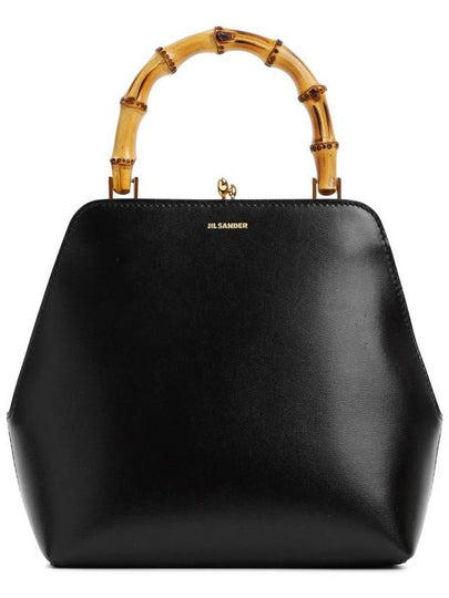 Goji Frame Square Calf Leather Tote Bag Black - JIL SANDER - BALAAN 2