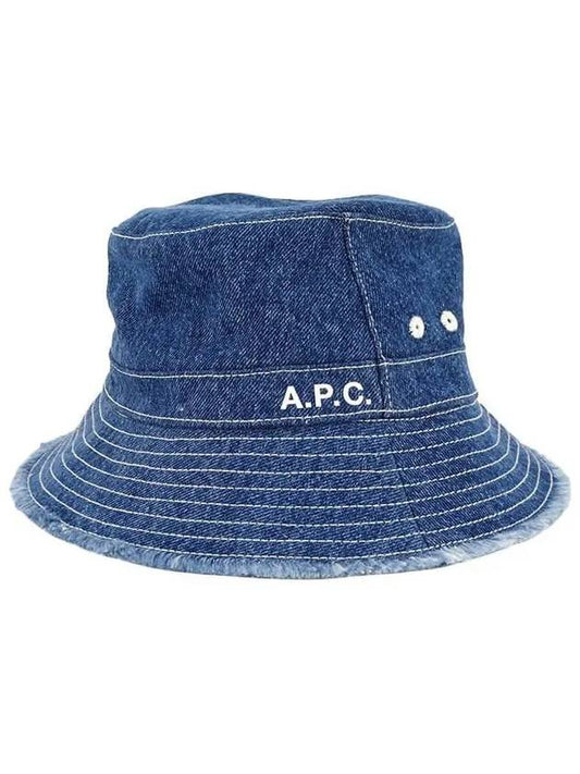 Mark Vacation Denim Bucket Hat Indigo - A.P.C. - BALAAN.