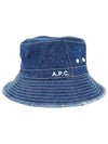 Mark Vacances Denim Bucket Hat Indigo - A.P.C. - BALAAN 3