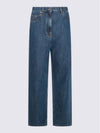 Garavani denim straight pants 5B3DD17X 8MD558 - VALENTINO - BALAAN 1