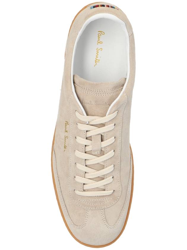 Logo Suede Low Top Sneakers Beige - PAUL SMITH - BALAAN 7