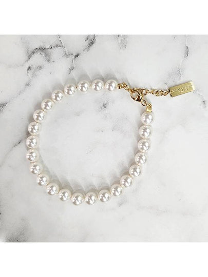 Pearl Metal Bracelet Cream Gold - SAINT LAURENT - BALAAN 2