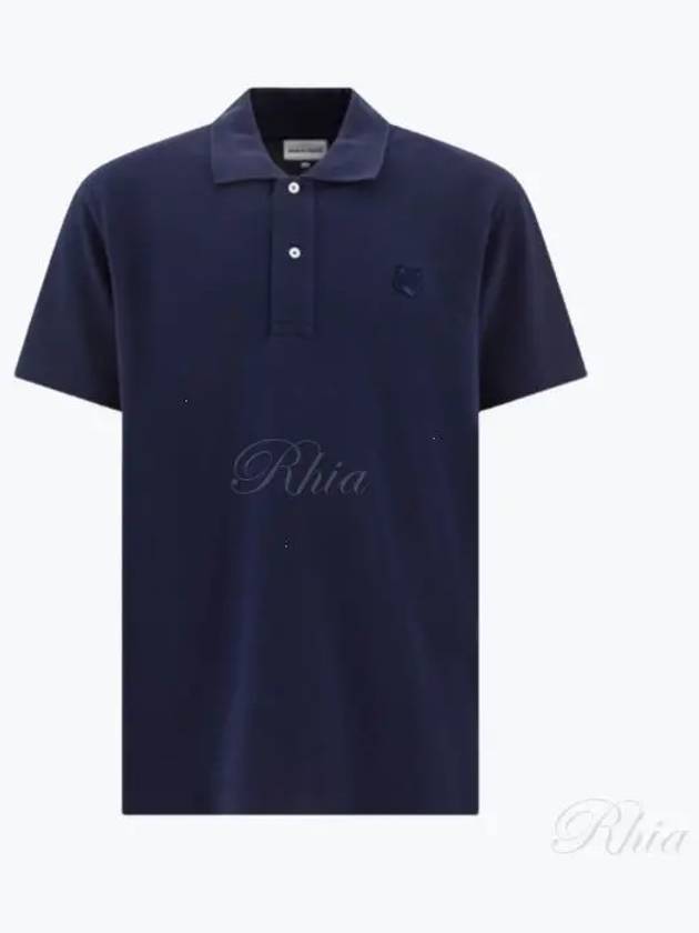 Bold Fox Head Patch Comfort Polo Shirt Ink Blue - MAISON KITSUNE - BALAAN 2