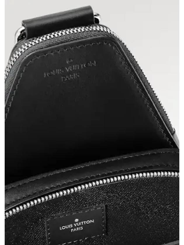 Avenue AVENUE Leather Sling Bag Black Silver - LOUIS VUITTON - BALAAN 5