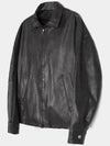 two-way high neck leather jacket black - EXCONTAINER - BALAAN 2