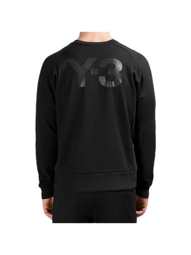 Back Big Logo Cotton Sweatshirt Black - Y-3 - BALAAN 1