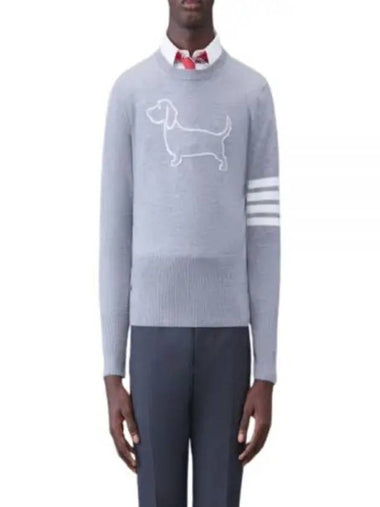 Merino Hector 4 Bar Crew Neck Pullover MKA486A Y1002 055 - THOM BROWNE - BALAAN 1